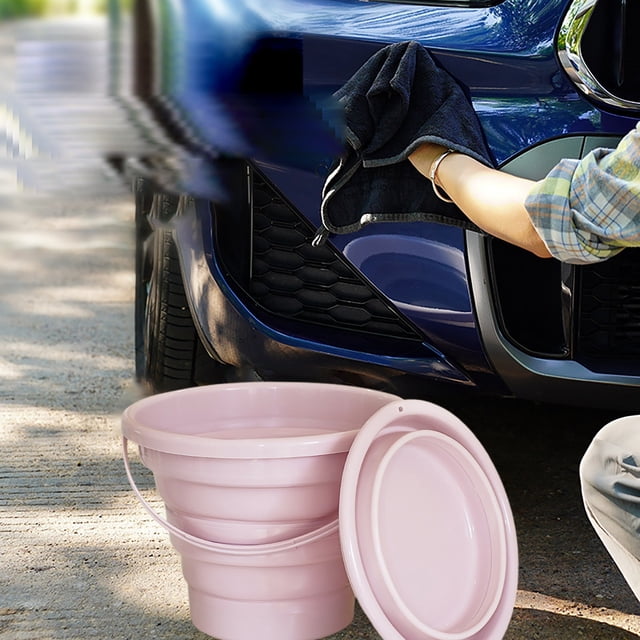 WIFKLSIIPG Portable Foldable Water Bucket & Wash Basin Set – for Camping Travel and Outdoor Adventures – & Space Saving Design