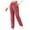 Watermelon Red, variant on Buigttklop Pants for Women Women'S Casual Solid Elastic Waist Trousers Long Straight Pants