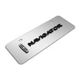 thumbnail image 2 of Lincoln Navigator 3D Logo 12" x 4.25" European Look Chrome Half-Size Stainless Steel License Plate, 2 of 5