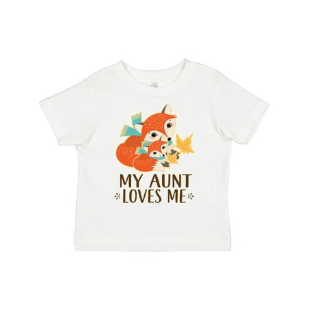 

Inktastic Aunt Loves Me Woodland Fox Gift Toddler Boy or Toddler Girl T-Shirt