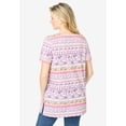 thumbnail image 2 of Woman Within Plus Size Short-Sleeve Pintucked Henley Tunic, 2 of 6