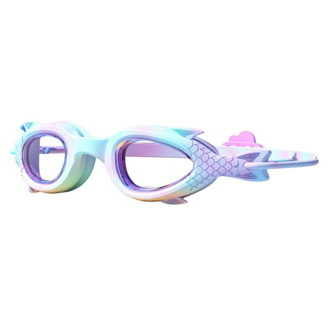 Gafas de natación para niños, gafas de piscina, dibujos animados, visión amplia, de natación con forma de para buceo, de piscina para niños de 3 a