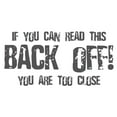 thumbnail image 3 of CafePress - If You Can Read This Back Off! Baseball Jersey - Cotton Baseball Jersey, 3/4 Raglan Sleeve Shirt, 3 of 4