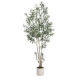 thumbnail image 2 of 7 Feet (84'') Artificial Olive Tree Fluffy Plants Indoor for Home Corner, Faux Olive Tree for Modern Home Office Living Room Floor Decor Indoor, 2 of 6