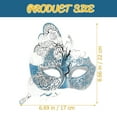 thumbnail image 2 of WHAMVOX Masques de Mascarade Masque Demi-Visage Bleu 1Pcs pour Fêtes, 2 of 8
