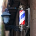 thumbnail image 2 of Costway 30'' Barber Shop Pole Red White Blue Rotating Light Stripes Sign Hair Salon, 2 of 9