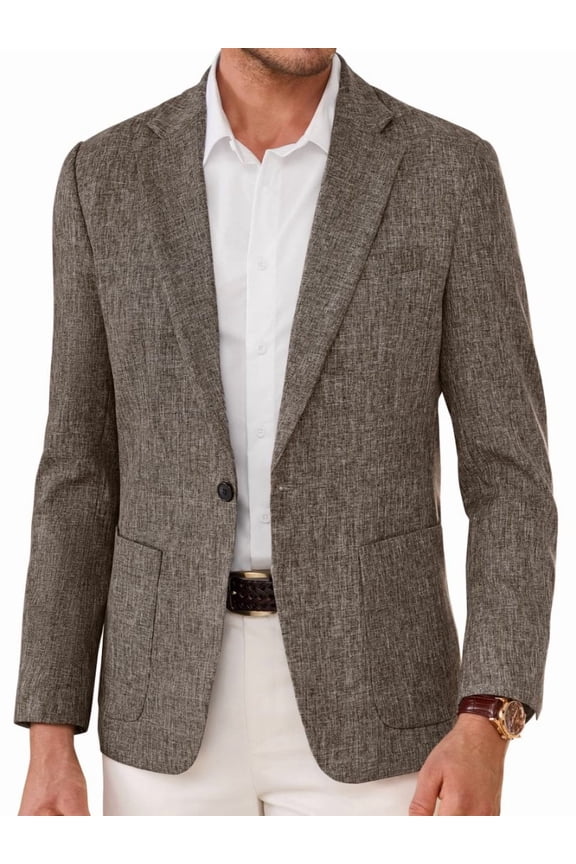 Men's Casual Blazer One Button Business Suit Jacket For Men Regular Fit Sport Coats