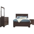 thumbnail image 2 of JERFIT 4-Piece Queen Bedroom Set in Dark Cocoa, Transitional Style Engineered Wood Bed Frame, Dresser, Mirror & Nightstand, 2 of 10