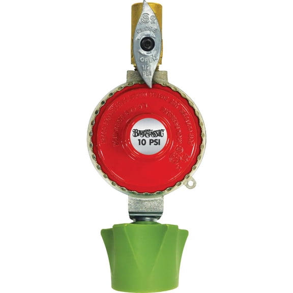 Bayou Classic Adjustable Ball Valve Regulator - 0-30 PSI - Multicolor — Residential Use, Standard Application