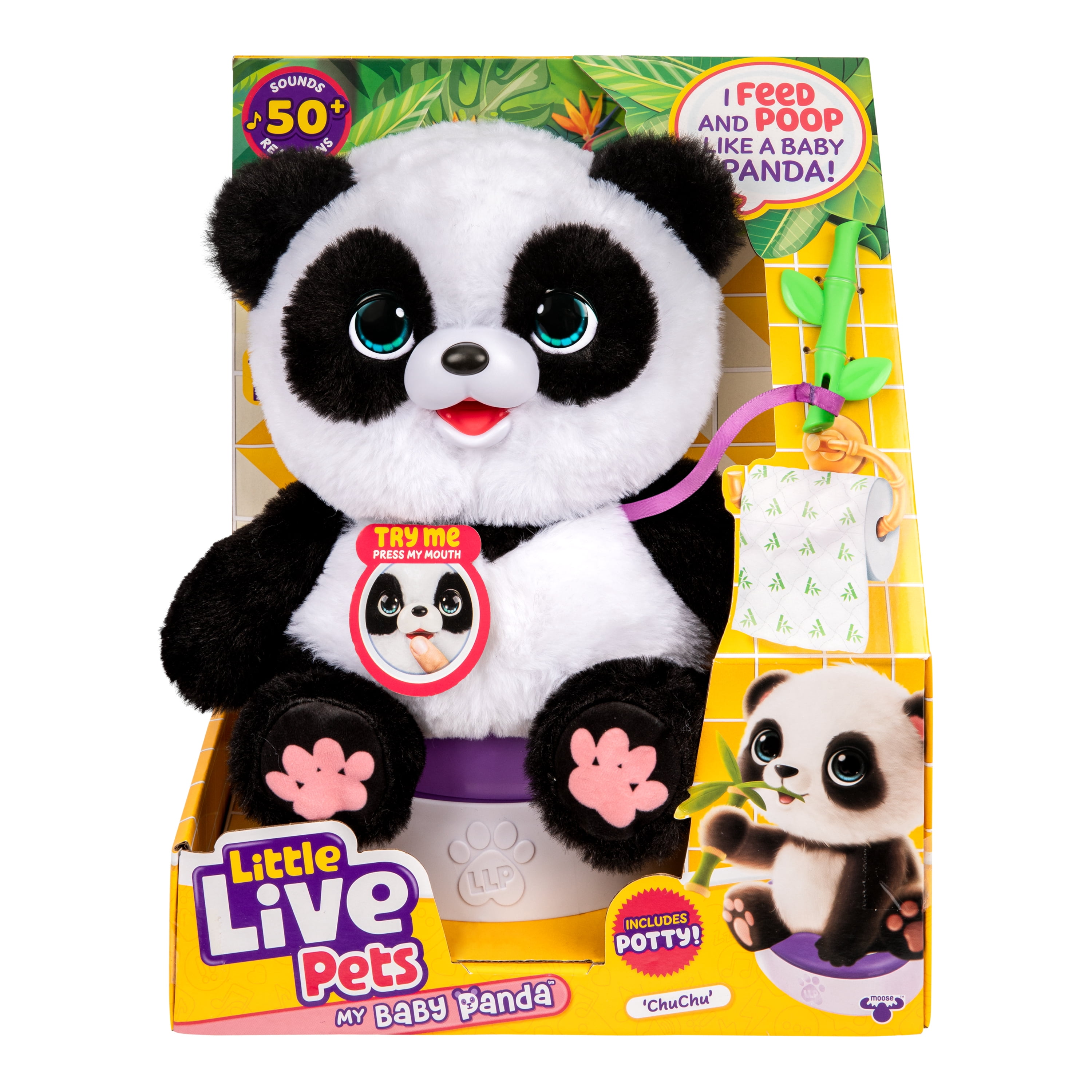 CHEEKY LITTLE PANDA マイクロ・チーキー・パンダ 16cm Little Live Pets Baby Monkey Minis – Chikki Cherry. Interactive