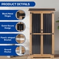 thumbnail image 6 of Outdoor Storage Cabinet Storage Shed, Patio Storage Cabinet Outside Weather-Resistant for Garden Garage Backyard Pool with 3 Removable Shelves, Waterproof Roof, Adjustable Feet, 6 of 9