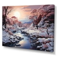 thumbnail image 2 of Designart "Whimsical Dawn Winter Scene" Snow Canvas Wall Art, 2 of 7