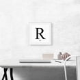 thumbnail image 2 of ARTCANVAS Modern Black and White Gray Serif Alphabet Letter R Canvas Art Print - Size: 12" x 12" (0.75" Deep), 2 of 9