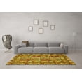 thumbnail image 3 of Ahgly Company Indoor Square Abstract Yellow Modern Area Rugs, 7' Square, 3 of 4