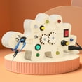 thumbnail image 4 of Kids Busy Board Sensory Toy Dinosaur Shape Teaching Prop, Smooth Edge, Switch Board Activities, Life Skills para niñas, Travel Toy, Preschool, 4 of 8