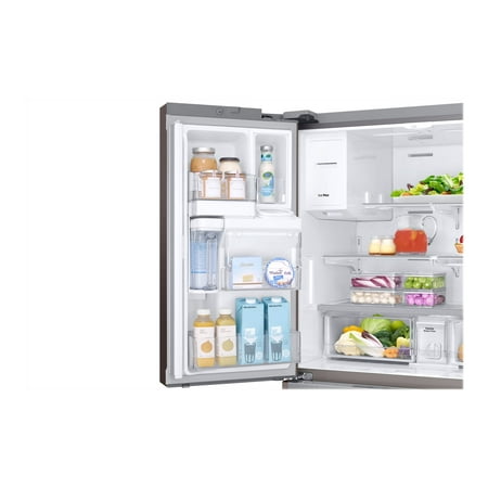 Samsung - 22.6 Cu. Ft. 4-Door Flex French Door Counter-Depth Refrigerator - Tuscan Stainless Steel