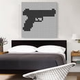 thumbnail image 2 of ARTCANVAS Pistol Handgun Emoticon Gun Jewel Pixel Canvas Art Print - Size: 36" x 36" (1.50" Deep), 2 of 9