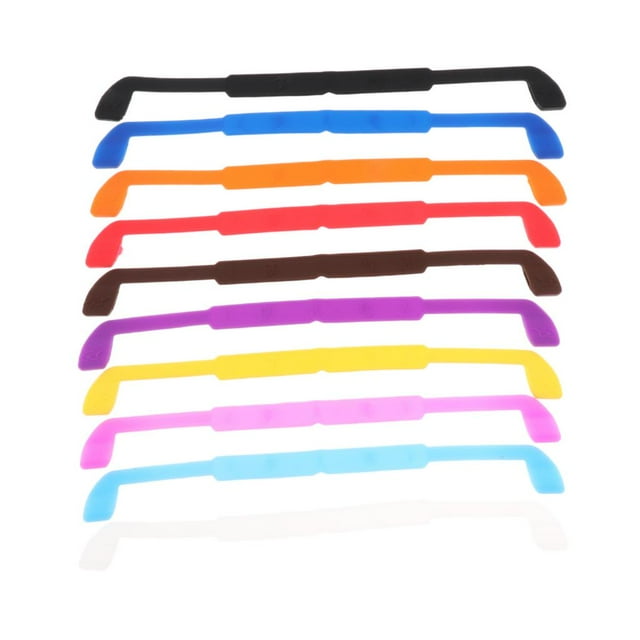TISHITA Bracelets en Silicone pour Lunettes de Soleil Sport - 10 Pcs