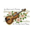 thumbnail image 4 of Rongfmy Pre-printed Violin Note Flower Cross Stitch Needlecrafts 32 x 24cm 11CT, 4 of 8