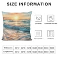 thumbnail image 5 of Orinice Sunset Waves Beach Graphic Decorative Men Women Boy Girl Room Cushion Throw Pillow Cover for Home Couch Living Room Bed Sofa Square Pillow Case 1PC 18x18in, 5 of 5