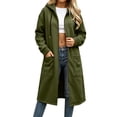 thumbnail image 6 of HappyYEE Midlength Hoodie Jackets for Women, Casual Hooded Drawstring Zipper Sweatshirt Coat, Long Sleeve Loose Outer Tops with Pockets, 6 of 8
