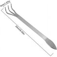 thumbnail image 2 of Una grada de raíces de acero inoxidable, herramienta para árbol en maceta con suelo de 3 aflojamientos, con mango ergonómico, gancho de raíz de metal de mano, herramienta de jardín, 2 of 5
