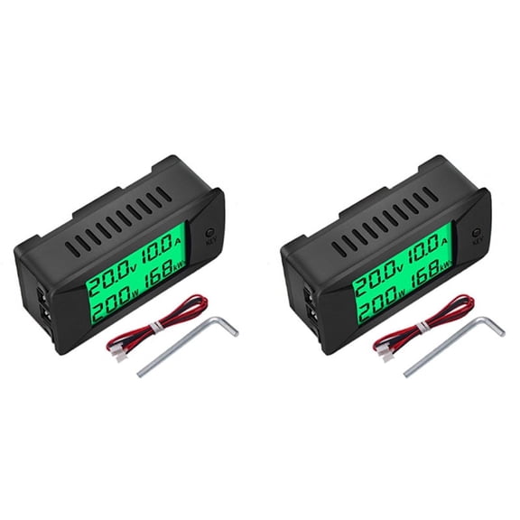 2X PZEM025 DC Digital Battery Tester Bidirectional Ammeter Voltmeter Watt Meter 300V 50A