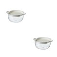 thumbnail image 4 of Toystoory Lavabo de verduras de doble capa con cesta de drenaje con cesta de almacenamiento uniforme cesta de fruta fina blancura hialina blancura hialina 2Conjunto, 4 of 6