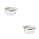thumbnail image 3 of Matsuzay Lavabo de verduras de doble capa con cesta de drenaje con cesta de almacenamiento uniforme cesta de fruta fina blancura hialina blancura hialina 2Conjunto, 3 of 6