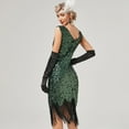 thumbnail image 5 of IDOPIP Women’s 1920s Flapper Dress Vintage Gatsby Sequins Fringe Dress Cocktail Evening Gown, 5 of 7