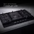 thumbnail image 2 of Nuur - Parrilla de Gas Empotrable Pro 5 Quemadores, Cocina Inteligente con WiFi y Display LCD, Vidrio Templado, Perillas Iluminadas, Conexión Automática con Campana, Gas LP, Negro Mate, 2 of 7