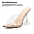 thumbnail image 4 of Women's Clear Heeled Sandals Open Toe High Heels Comfortable Dress, 4 of 7