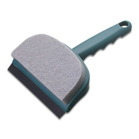 

ABIDE Window Scraper Double-sided Tile Glass Brush Dirt Removing Household Mirror Sponge with Non-slip Handle