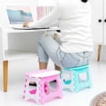 thumbnail image 1 of 1pc Folding Home Kids Children Plastic Step Stool Portable Folding Chair Small Bench Stool, 1 of 5