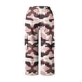 thumbnail image 5 of CFLVAEK Camo Capris for Women Plus Size Cargo Pants with Pockets Loose Fit Wide Leg Hiking Outdoor Cropped Pants Casual Elastic High Waisted Workout Pant Pink M, 5 of 8