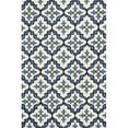 thumbnail image 1 of HomeRoots 352771 5 x 7 ft. 6 in. UV-Treated Polypropylene Ivory & Blue Area Rug, 1 of 1