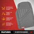 thumbnail image 4 of Motor Trend 3-Row Heavy Duty Rubber Floor Mats & Liners for Car SUV Van, Front 2nd & 3rd Row Durable Polymerized Latex Full Interior Protection, Extra-High Ridgeline Design, Gray, 4 of 10