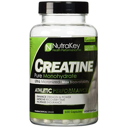 NutraKey Creatine Monohydrate Capsules, 100 Count (Best Time To Take Creatine Monohydrate Capsules)