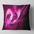 thumbnail image 2 of Designart Colored Smoke Spiral Purple - Abstract Throw Pillow - 18x18, 2 of 5
