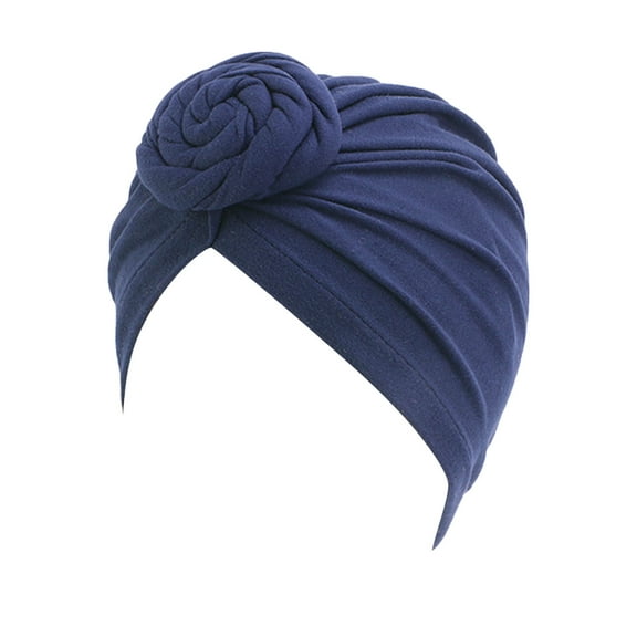 WCJM FemaleWomen Cancer Head Scarf Hat Cap Hair Scarf Turban Head Wrap Turban Hats Headwear Navy