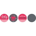 thumbnail image 2 of Darling Souvenir Candy 190 Pcs Baby Shower Theme Stickers DIY Chocolate Labels-Pink & Gray, 2 of 2