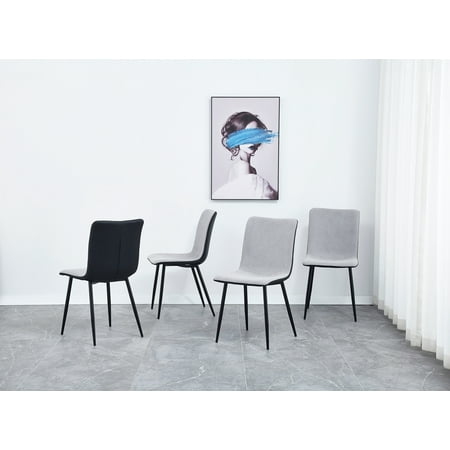 Modern Kitchen Dining Room Chair, Black Dining Room Chairs With Cushion