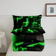 thumbnail image 5 of Erosebridal Futuristic Cubes Bedding Sets Full with Comforter,Neon Green Duvet Insert,Breathable Reversible Comforter Sets Full Size,Geometric Room Decorative,3-Piece, 5 of 8