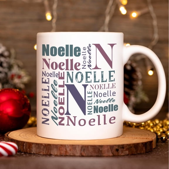 Repeating Name Mug, Custom Mug, Ceramic Coffee Mug, Gift for Friend, Office Mugs, Coworker Gifts, Personalized Mug, Custom Name Mug for Coffee Lovers and Friends