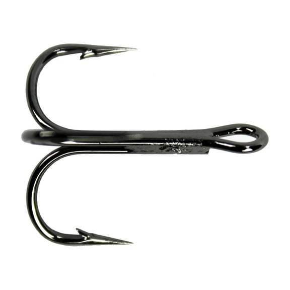 Mustad KVD Round Bend Treble Hook (Black Nickel) - Size: #6 6pc