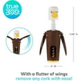 thumbnail image 3 of True Zoo Bald Eagle Winged Corkscrew Soft-Touch Wine Bottle Cork Opener Remover, 8.5", 3 of 7