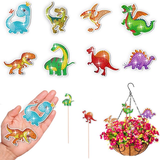 Estaca Jardín Kits Manualidades Con Diamantes Dibujos Animados para Interiores Y Exteriores