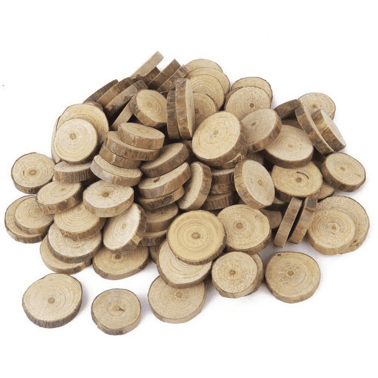 Natural Wood Slices Craft Unfinished Wood Kit Wooden Circles for