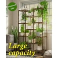 Bamworld Plant Stand with Wheels Indoor Outdoor Plant Shelves Indoor