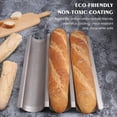 thumbnail image 3 of Bandeja para Baguette 3 Ranuras Antiadherente Perforada para Horno, Molde para Pan Francés e Italiano, 3 of 7